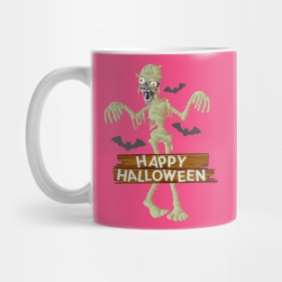 Mummy Scary and Spooky Happy Halloween Funny Graphic Mug